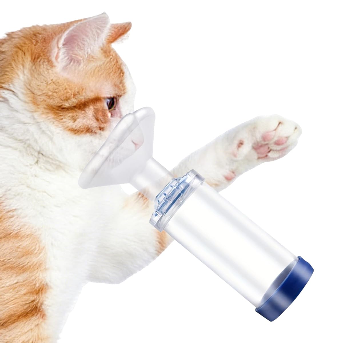 Aerosolkammer Inhalator für Haustiere Inhalationsgerät Aerosolkammer Medikamentenverabreicher Aerosol Inhalator mit Masken hilft Haustieren Inhalator Spacer Katze pet für Katzen und Hunde