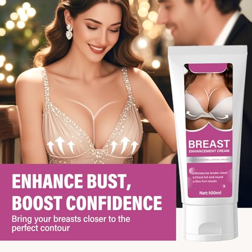 Breast Enhancement Cream, Natural Breast Enlargement Firming and Lifting Cream, Plumps & Lifts your Boobs & Improves Sagging Breasts, Fast Growth