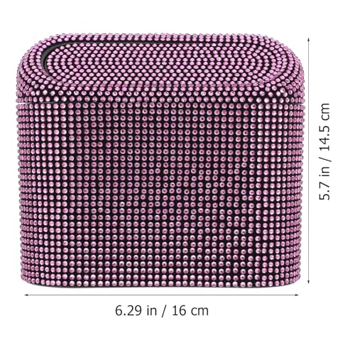 Bote de basura para automóvil rosa mini papelera decorativa para mantener limpio tu coche 7