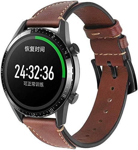 Compatible with Huawei Watch GT2 46mm Band 22mm Soft Leather Watch Band  Repalcement Leather Wrist Strap Band Accessories with Ventilation Holes for Huawei  Watch GT2 46mm (Brown) : Amazon.com.au: Electronics