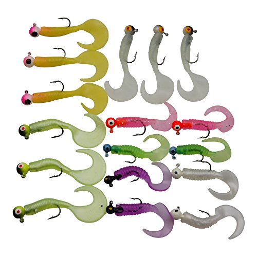 Weiche-Angelkoeder-mit-Haken-Jig-Koeder-weicher-Wurmkoeder-aus-Silikon-Set-mit-17-Stueck