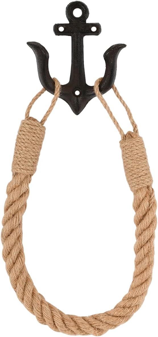 Amazon.com - ROXLLGJC Nautical Rope Toilet Paper Holder Coastal Towel ...