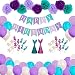 CGL Mermaid Party Supplies and Decorations for Girls Birthday Parties, Bridal and Baby Showers, Bachelorette Celebrations, Engagements, Includes Banner, Pom Poms, Balloons, Cupcake Toppers, Party Hats, 76 Pack