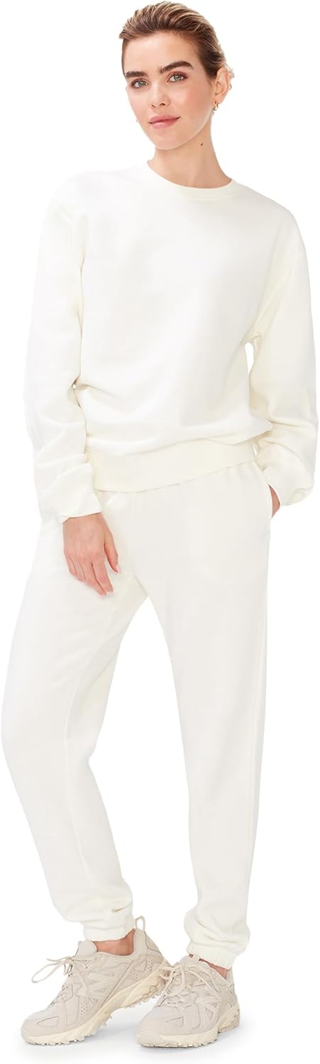 KUT & SO Crewneck Sweatshirt for Women – Essential Cozy Fleece Pullover Sweater – Women’s Fall Clothes Cream White X-Large - Image 3