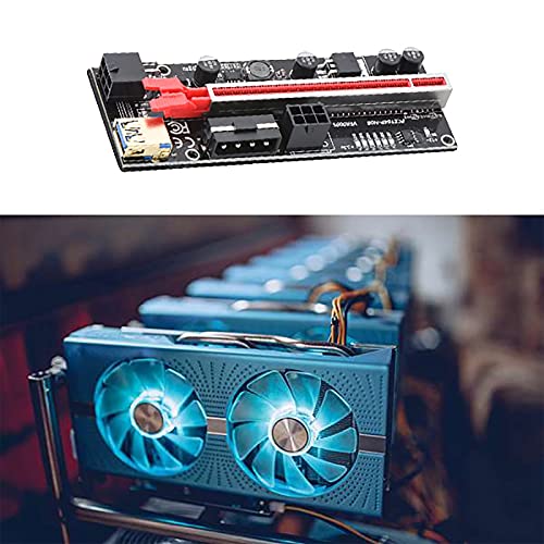Fhdpeebu 1 stuk Pcie Riser uitbreidingskaart Pci-E 1X tot 16X 6Pin USB 3.0 60cm grafische verlengkabel kaart voor BTC… - Image 4