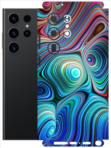 Image of AtOdds - Full Body Back Screen Guard Protector Film - Lamination Wrap Skin Sticker Compatible with Samsung Galaxy S23 Ultra (5G) | Scratchproof Matte Finish (Water Paint)