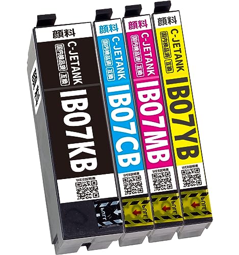 Amazon.co.jp: IB07CL4B(KB/CB/MB/YB)-4色セット 大容量インク
