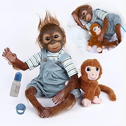 antboat Reborn Monkey Dolls 21 inch 52cm Soft Vinyl Silicone Realistic Baby Reborn Dolls Lifelike Monkey Newborn Reborn dolls Boy Cover