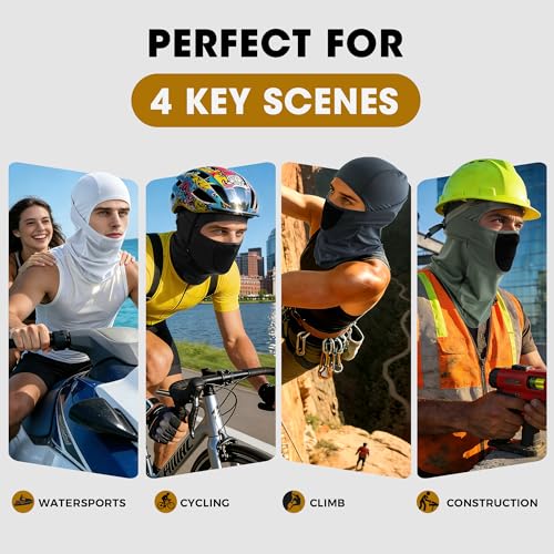 Image of WTACTFUL Breathable Balaclava Face Mask Men, Summer UPF 50+ Sun Protection