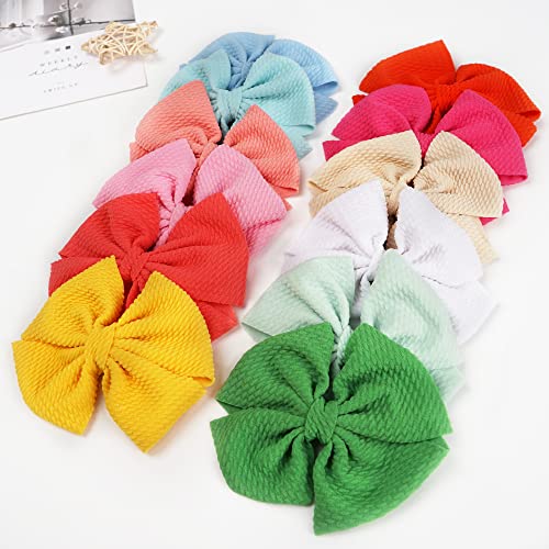 40 Colors Baby Girls Hair Bows Clips Barrettes 4Inch Waffle Hair Bows Alligator Clips Hair Accessories For Baby Girls Toddlers Kids Children Teens #TOP6