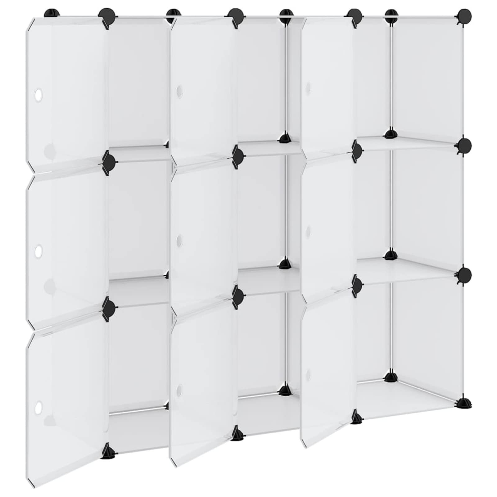 Organizador de Cubos de Almacenamiento Modular - 9 Cubos, Estante de Plástico PP, Resistente, Fácil Montaje, para Hogar y Oficina