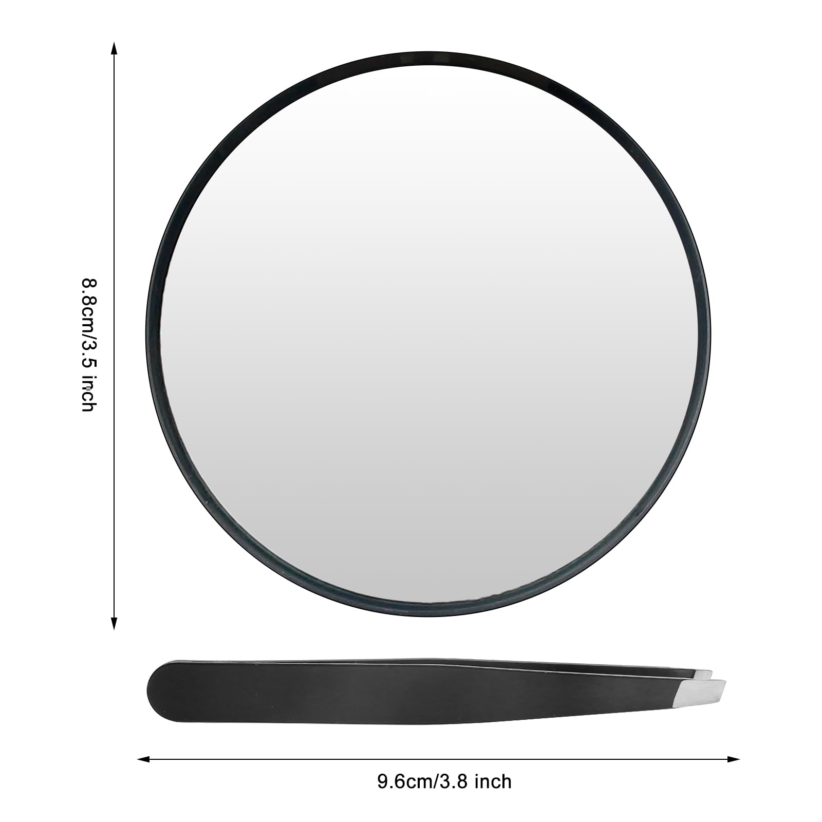 Specchio Da Trucco Con Ingrandimento 10x, Magnifier Con Ventose E Pinze In Acciaio Inox, Lente Di Ingrandimento Da Viaggio Per Trucco, Rasatura E Indossare Lenti A Contatto