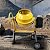 HIGOSPRO Portable 4.2 Cu Ft Concrete Cement Mixer, 3/5 Hp Electric Mixer Machine with Wheel & 120L Freestanding Barrow Machine, Portable Cement Mixing Machine for Stucco, Mortar Seeds