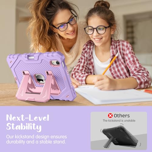 Fintie Case for iPad mini 7 (A17 Pro, 7th Generation) 2024 / iPad mini 6 (6th Gen) 8.3 Inch, Fully-Body Rugged Heavy Duty Shockproof Protective Case with Kickstand for Kids (Purple) by FINTIE - Image 5
