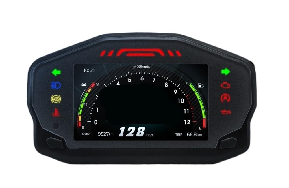 Compteur de Vitesse Digital Moto Compteur De Vitesse De Moto Tachymètre Odomètre Affichage Universel Tableau De Bord Tachymètre Instrument avec Double Odomètre