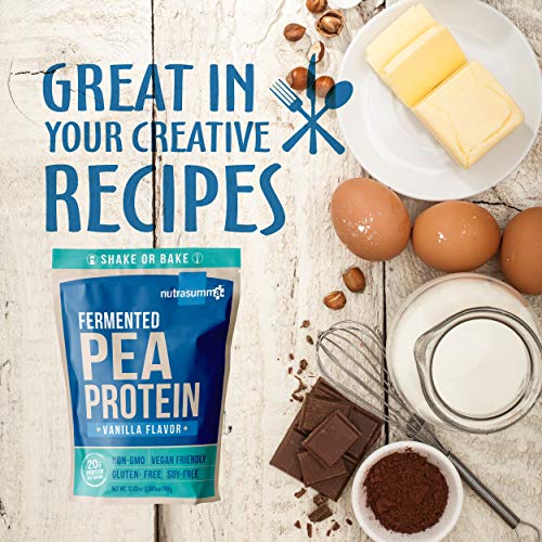 Nutrasumma 100% 2 Lb Plant Based Fermented Pea Protein Powder, North American Sourced Peas, Non-Gmo, Gluten & Soy Free #TOP4