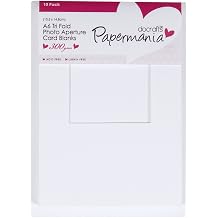 Papermania A6 Aperture Cards/Envelopes Tri Fold Window 10pk 300gsm - White