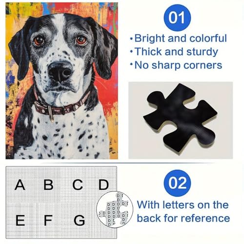 Puzzles für Teenager Pointer-Hunde-Puzzles 1000 Teile für Erwachsene künstlerische Wanddekoration und Geburtstagsgeschenkidee für Freunde Home Office (26x38cm)