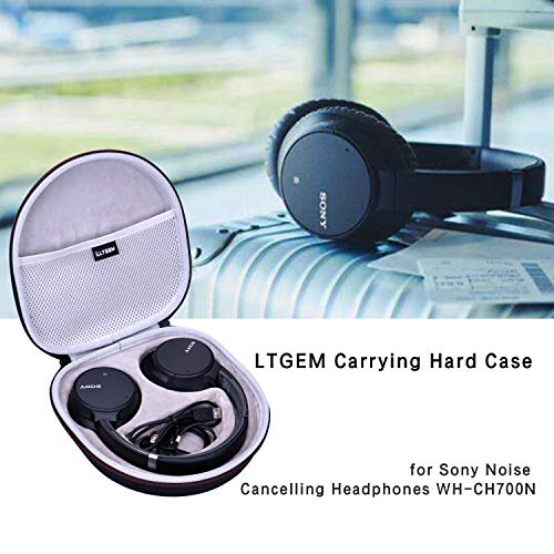 Image of L LTGEM Hard Travel Carrying Case For Sony Wh-Ch720N /Wh-Ch520 /Whch710N /Wh-Ch510 Noise Canceling Headphones,Black+Grey