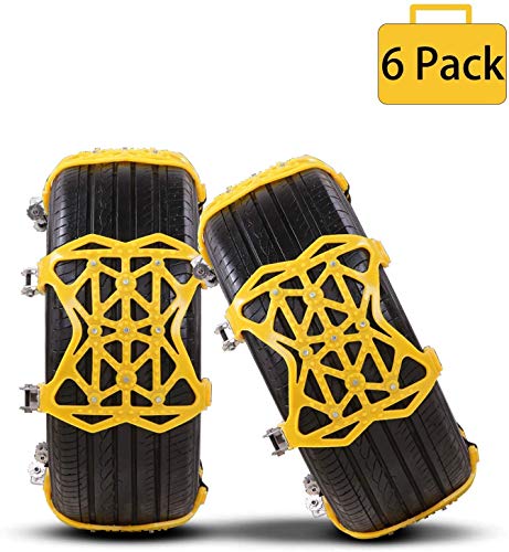 Car Tire Snow Chains - Premium Quality Strong Durable All Season Anti-Skid Car