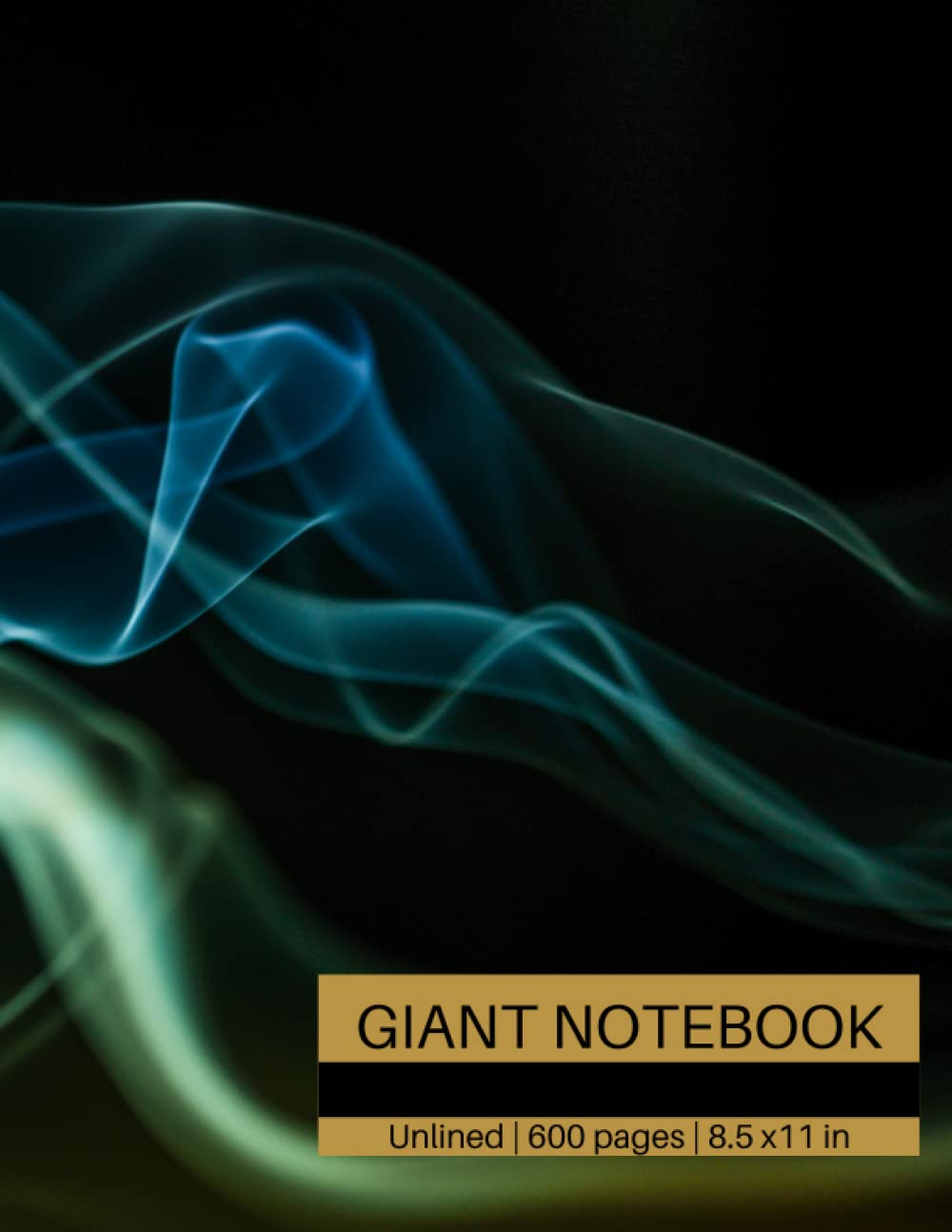 Giant Notebook: Unlined Blank Notebook - Large (8.5 x 11 inches) - 590 Pages - Black Cover