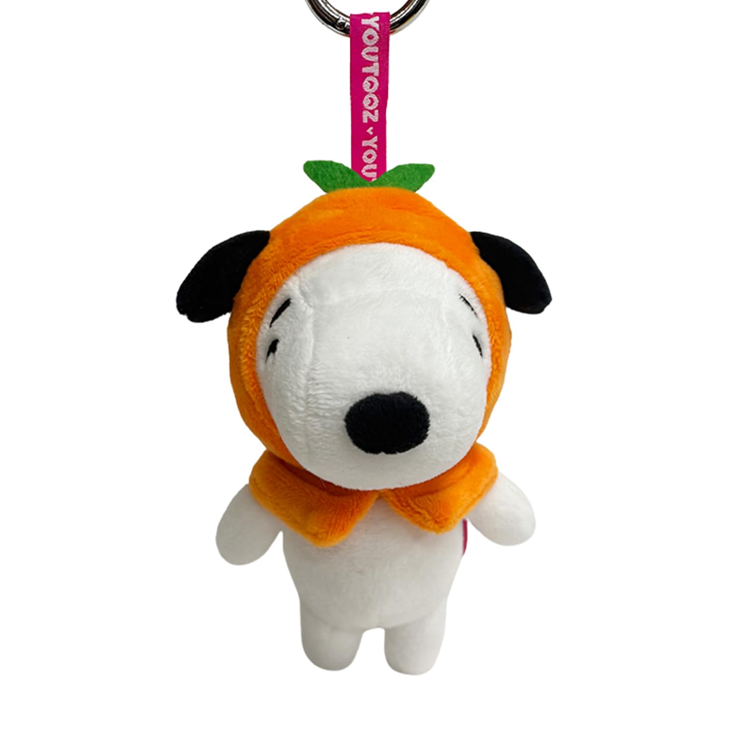 Peanuts Orange Snoopy 5" Keychain Plush, Official Collectible