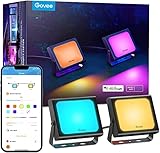 Govee Smart LED Strahler, RGBICWW WiFi Outdoor Strahler Funktioniert mit Alexa,...