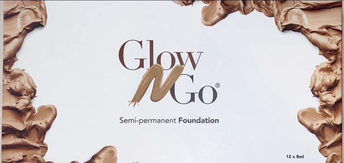 Glow N Go Lot de 12 flacons de fond de teint semi-permanent 8 ml
