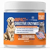 PET CARE Sciences Impact Digestive Enzymes for Dogs and Cats - 75 Servings - Enzyme Powder for Digestion - Pancreatic Enzymes for Dogs and Cats - Digestive, Weight & Pancreatic Issues - Made in USA