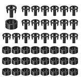 Generic 5mm Emitting Diode Holder Kit, 50Pcs Plastic LED Holder Long and Short Clip Circle Cover Mounting Bracket Accessories for Lamp Bulb Bezel Mount Panel LED Display, Black