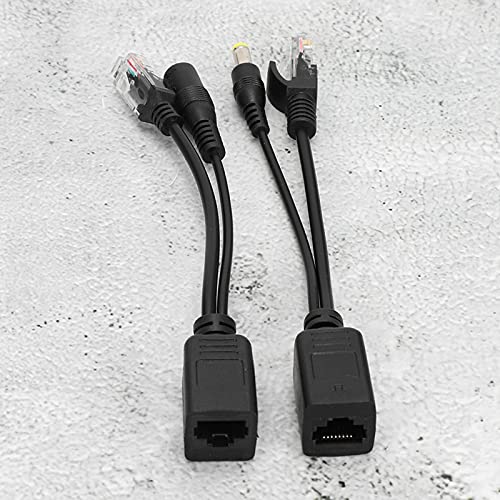 POE Splitter Adaptador Inyector DC12V para Cámara IP Estabilidad Mejorada Larga Vida para Monitoreo Interior (Negro) miniatura 2