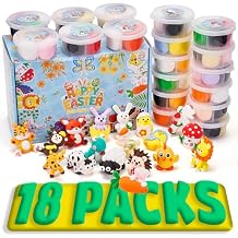 Air Dry Clay Kits,18 Animals Modeling Magic Clay for Kids, DIY Model Magic Clays,18 Set Molding Clays, Ultra Light, Soft & Non-Sticky, Arts and Crafts Gift for Kids