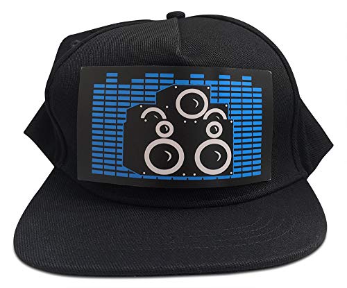 Preisvergleich Produktbild CAPLED Baseballkappe mit LED-Beleuchtung, blinkend - Schwarz - Medium