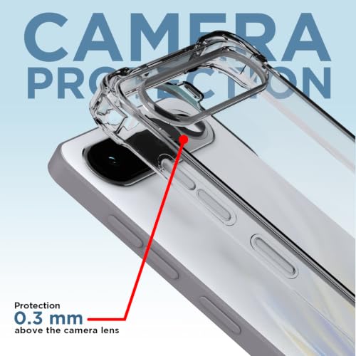Image of Outlouders Back Cover for Realme 16 5G Clear Transparent PC + TPU Bumper Case with Raised Edges for Shockproof Protection (Transparent)