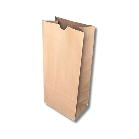 Heavy-Duty Paper Bags, 25 Lb Capacity, Natural Kraft Paper Bags, 8.3