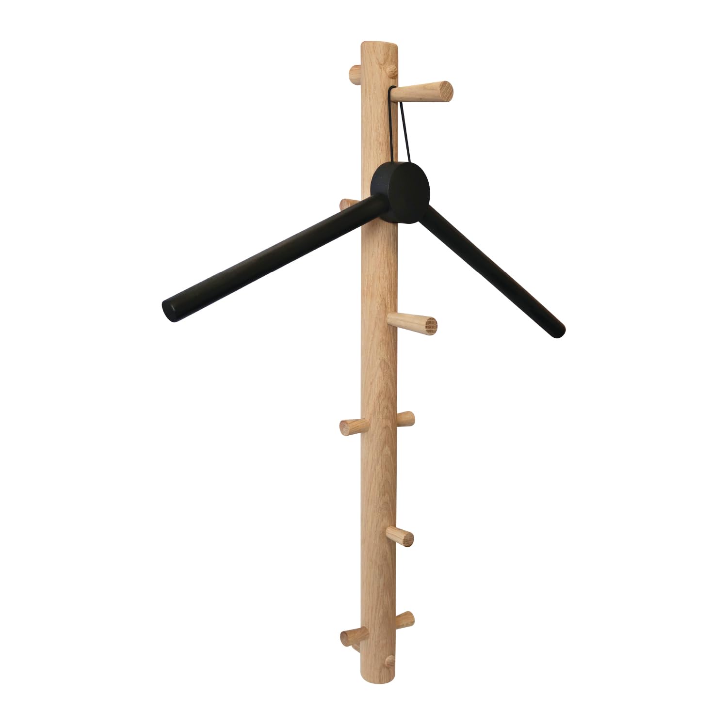 HOME IT® Clothes Hangers 48 x 2.5 x 15.5 cm, Black Lacquered Oak Wood - Minimalist and Modern Design for Gentle Storage of Clothes - Image 3