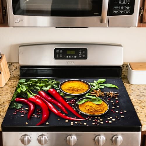 Image of Nuxovilar Stove Top Cover Cooktop Protector 20.4x28.3in Polyester Glass