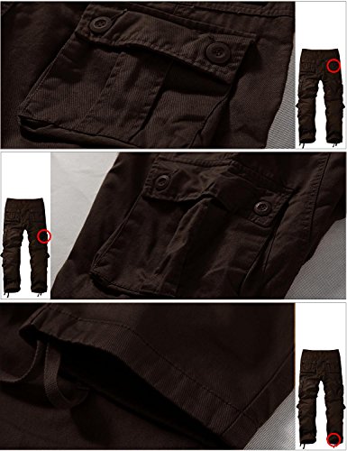 Image of Match Men's Wild Retro Multi-Pockets Utility Casual Cotton Cargo Trousers #3357