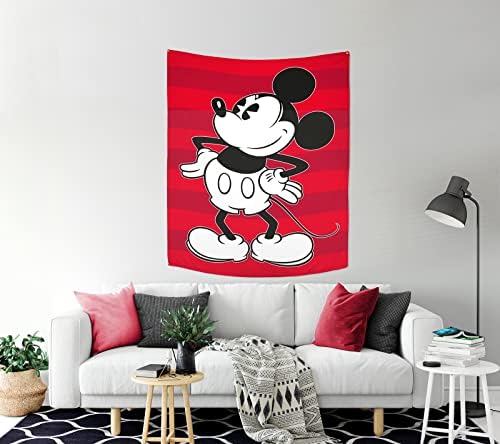 Jay Franco Disney Mickey Mouse True Original Tapestry – 50 x 60 Inch Wall Hanging – Kids Room Décor (Official Disney Product)