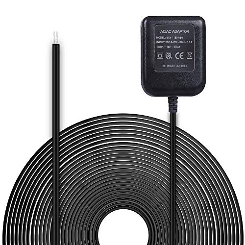 Power Adapter for Ring Video Doorbell/Ring Doorbell 2/Ring Doorbell Pro; Nest Hello Doorbell Power Supply with 20 ft (6 Meters) Wires