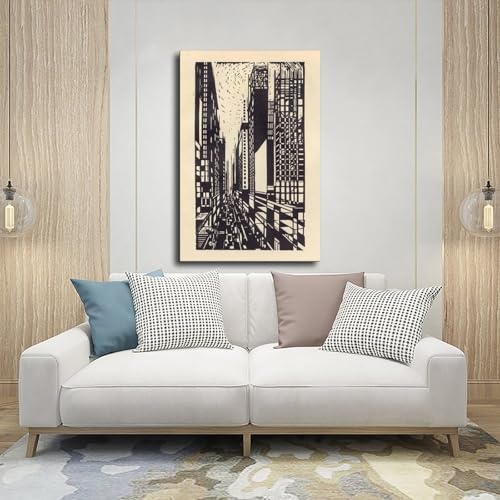 Toile gratte-ciel sous construction pour décorer un grand mur