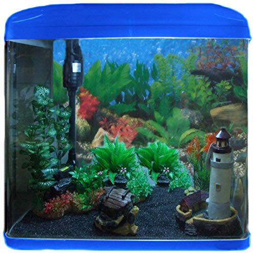 Image of RS Electrical Glass Aquarium Tank RS-480A with LED Lights, 55 Litre Capacity, Filtration Included. (Random Colour as per Availability)