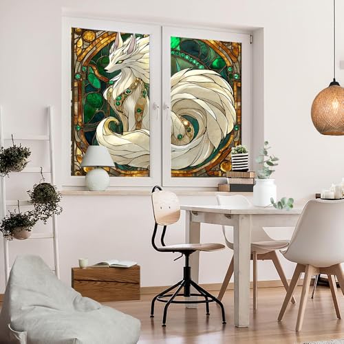 Vinilo decorativo para ventana de privacidad fantasía zorro miniatura 5