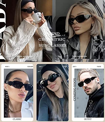 Image of IFLASH Rectangular Sunglasses Retro Fashion Shades for Men & Women (Pack of 4)