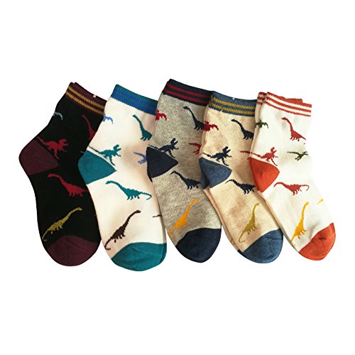 Little Kids Ankle Socks Girl Boys Cotton Cartoon Crew Socks Pack of 52