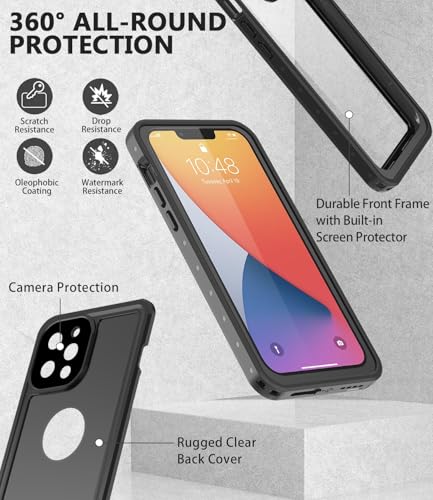 Coque étanche pour iPhone 12 Pro Max antichoc avec protecteur d'écran