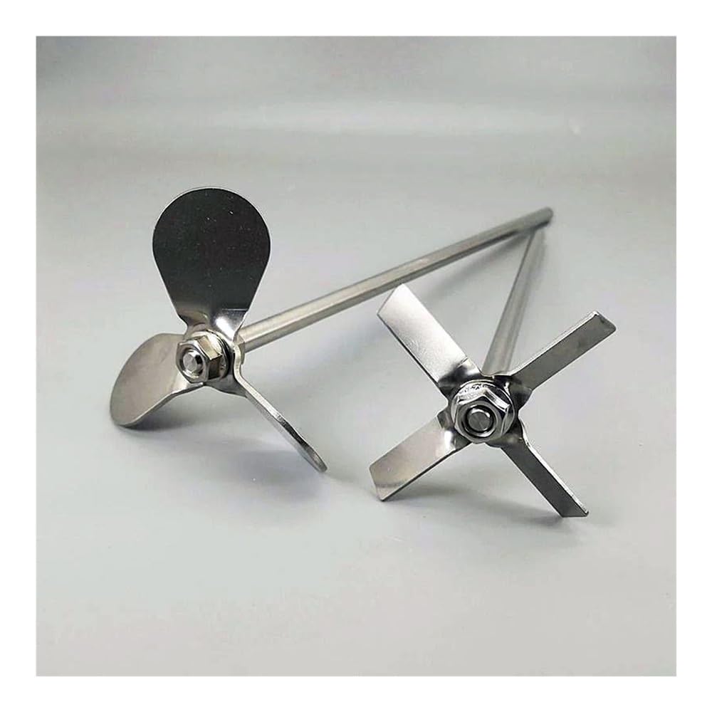 1 set di pale miscelazione in acciaio inossidabile da laboratorio (lama agitazione e asta 40 mm a 120 mm) Forniture for attrezzature didattiche Attrezzature da laboratorio