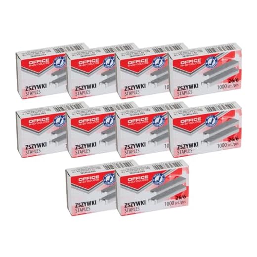 OFFICE PRODUCTS 18072439-19 Heftklammern 26/6 Silbern/ 10.000 Stück (10 x 1000 Stück) Standart Handtackerklammern/Tackerklammern Büroklammern/Verzinkt