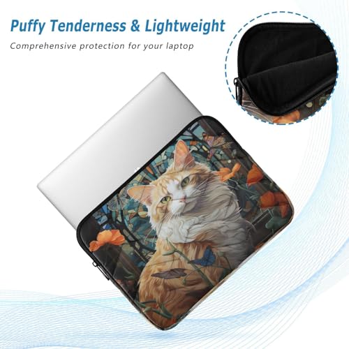 Funda para portátil con diseño de gato naranja 13-14 pulg miniatura 5