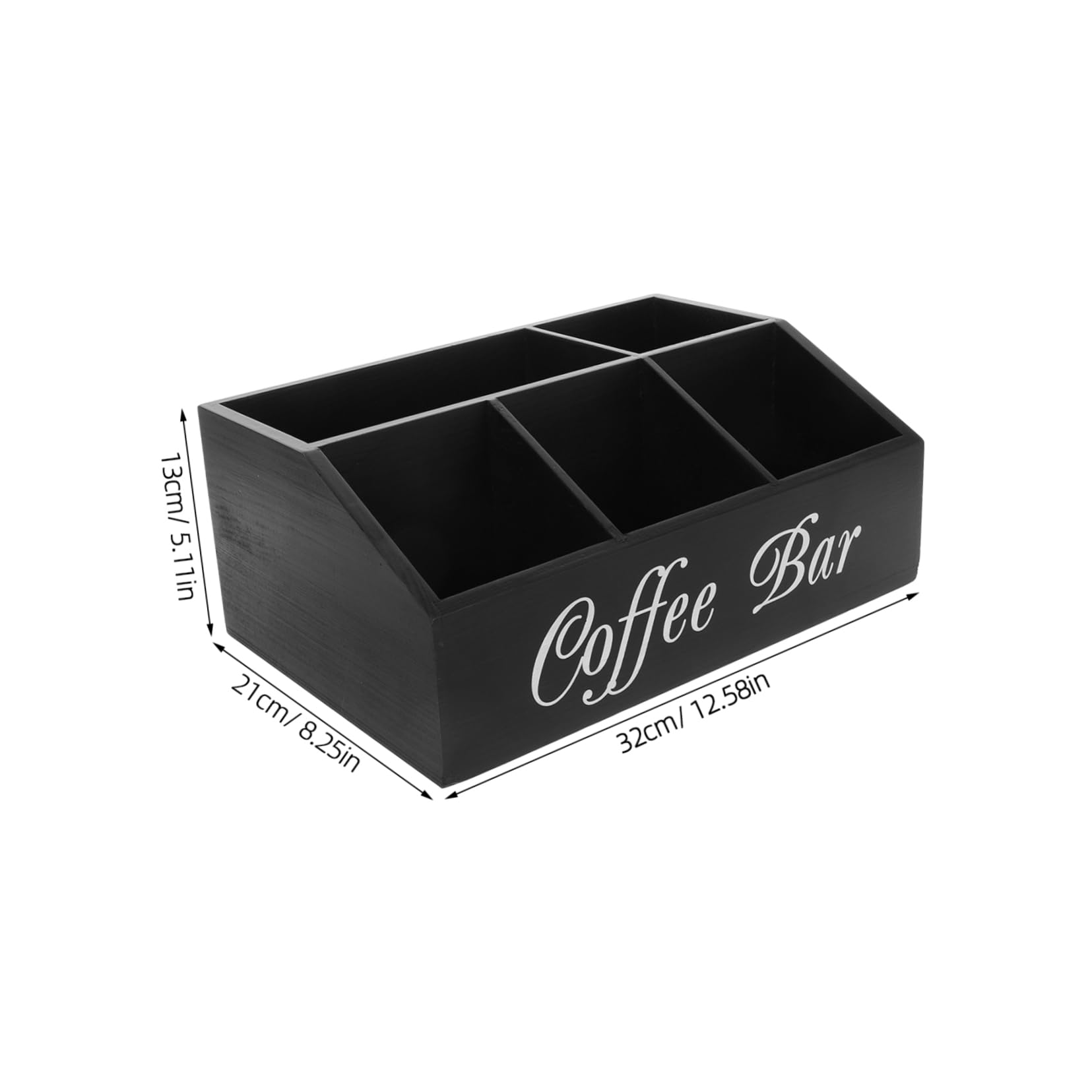 Kaffeebehälter Aus Holz Kaffee Organizer Mit Fachdesign Für Arbeitsplatte Aufbewahrungsbox Für Kaffeezubehör Zuckerpäckchen Papiertüchern Strohhalmen